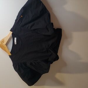 Zara Black Crop Top Size S
